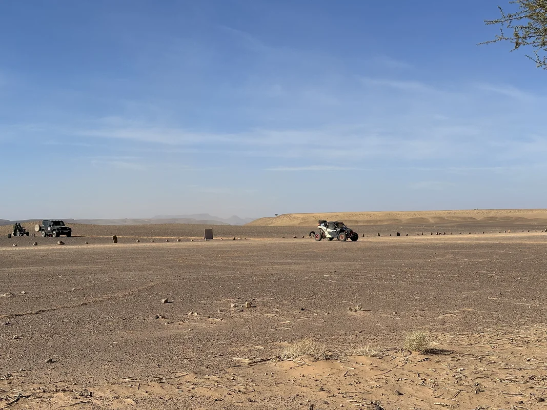 A natural spring feeding an oasis in the Moroccan desert